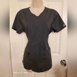 Cherokee Charcoal Scrub Top